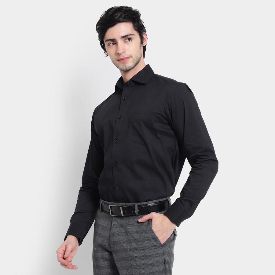 Men's Formal Shirt, Black, large image number null